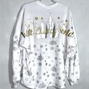 Walt Disney‎ World Spirit Jersey Mickey  Castle Snowflakes Large